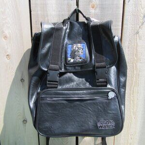 Vintage 1996 Brand New Pyramid Star Wars Darth Vader Black Drawstring Backpack